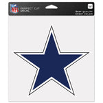 Dallas Cowboys / Classic Logo Retro Star Perfect Cut Color Decal 8" x 8"