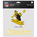 Pittsburgh Steelers / Classic Logo Retro Perfect Cut Color Decal 8" x 8"
