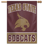 Wholesale-Texas State Bobcats Vertical Flag 28" x 40"