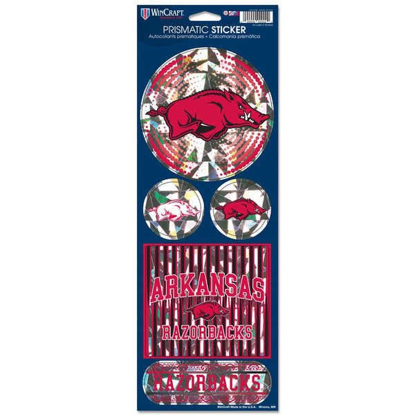 Arkansas Razorbacks Prismatic Decal 4" x 11"