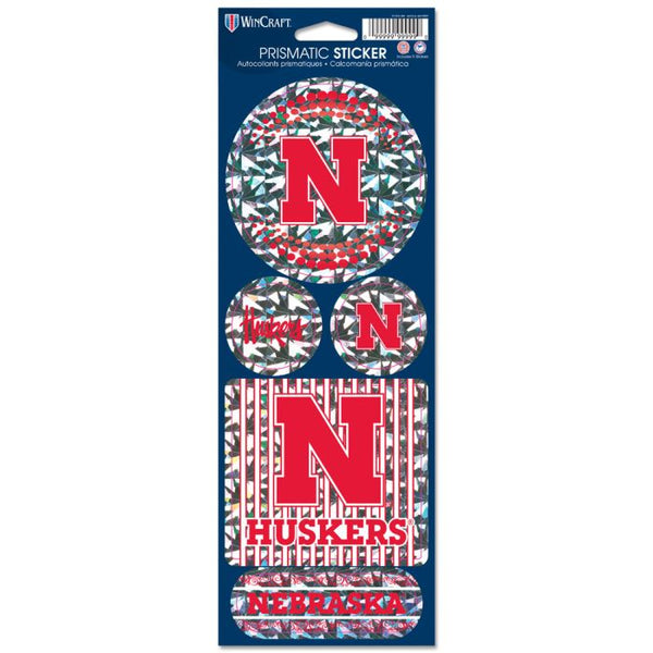 Wholesale-Nebraska Cornhuskers Prismatic Decal 4" x 11"