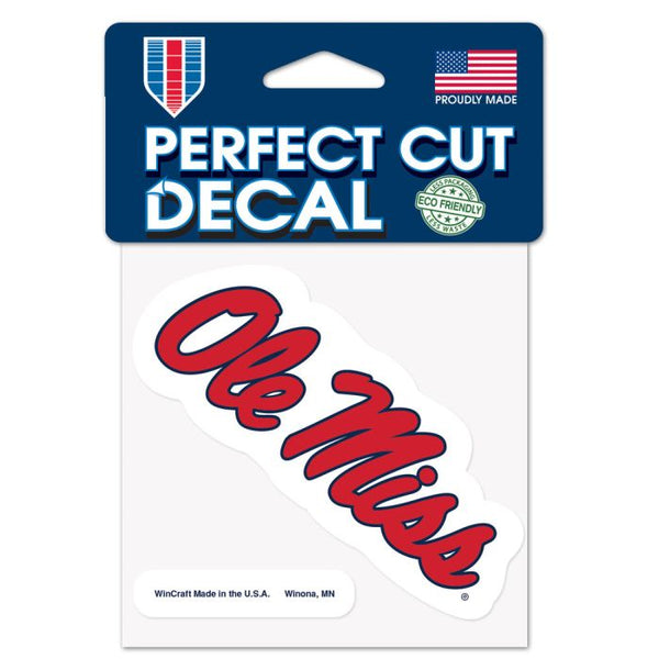 Wholesale-Ole Miss Rebels Perfect Cut Color Decal 4" x 4"