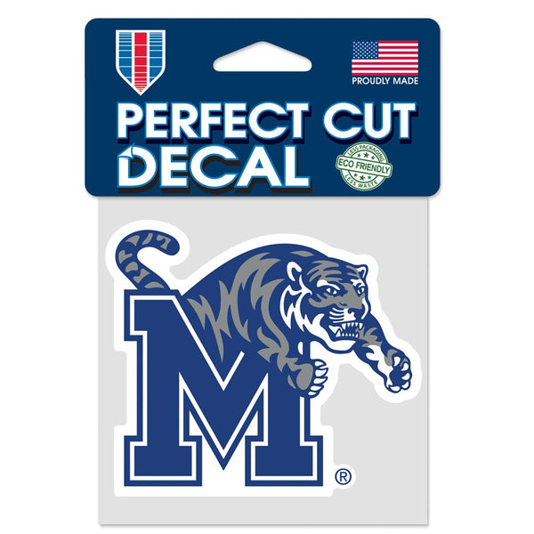 Memphis Tigers PRIMARY LOGO Perfect Cut Color Decal 4" x 4"