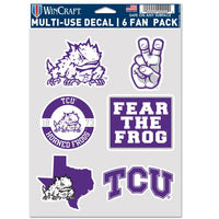 Wholesale-TCU Horned Frogs Multi Use 6 fan pack