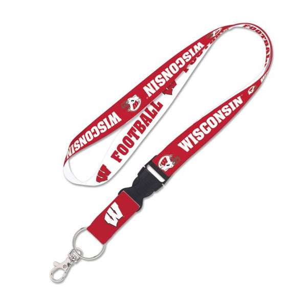 Wholesale-Wisconsin Badgers football Lanyard w/detachable buckle 1"