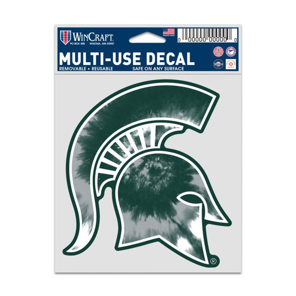 Wholesale-Michigan State Spartans TIE DYE Fan Decals 3.75" x 5"