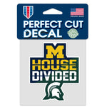 Wholesale-Michigan Wolverines / Michigan State Spartans MICHIGAN/MICHIGAN STATE Perfect Cut Color Decal 4" x 4" NCAA Rivalry