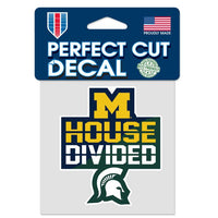 Wholesale-Michigan Wolverines / Michigan State Spartans MICHIGAN/MICHIGAN STATE Perfect Cut Color Decal 4" x 4" NCAA Rivalry