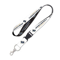 John Carroll University Blue Streaks JOHN CARROLL UNIVERSITY BLACK/WHI Lanyard w/detachable buckle 1"