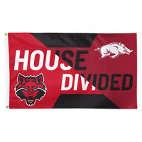 Arkansas Razorbacks / Arkansas State Red Wolves Flag - Deluxe 3' X 5' NCAA Rivalry