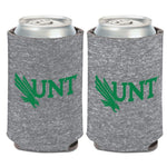 Wholesale-North Texas Mean Green GRAY HEATHERED Can Cooler 12 oz.