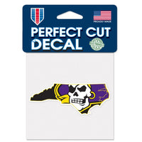 Wholesale-East Carolina Pirates State Shape Perfect Cut Color Decal 4" x 4"