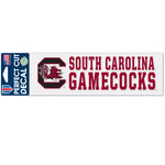 South Carolina Gamecocks Stacked Design Perfect Cut Decals 3" x 10"