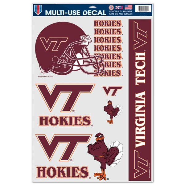 Wholesale-Virginia Tech Hokies Multi Use Decal 11" x 17"