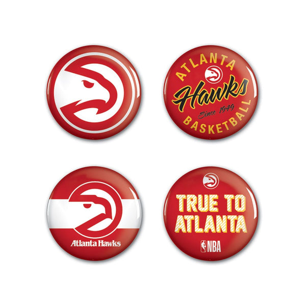 Atlanta Hawks Button 4 Pack 1 1/4" Rnd