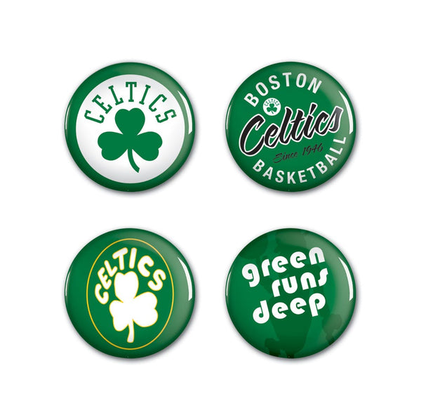 Boston Celtics Button 4 Pack 1 1/4" Rnd