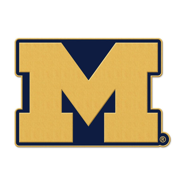 Michigan Wolverines SECONDARY LOGO Collector Enamel Pin Jewelry Card