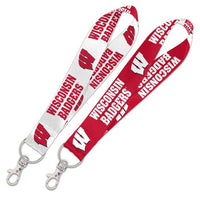 Wholesale-Wisconsin Badgers Lanyard Key Strap 1"