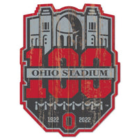 Wholesale-Ohio State Buckeyes OHIO STADIUM 100 YEARS Wood Sign 11" x 17" 1/4" thick