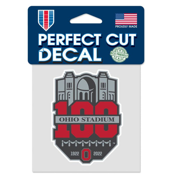 Wholesale-Ohio State Buckeyes OHIO STADIUM 100 YEARS Perfect Cut Color Decal 4" x 4"