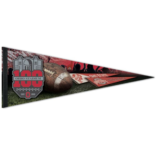 Wholesale-Ohio State Buckeyes OHIO STADIUM 100 YEARS Premium Pennant 12" x 30"