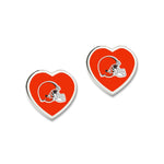Cleveland Browns Earrings w/3D Heart