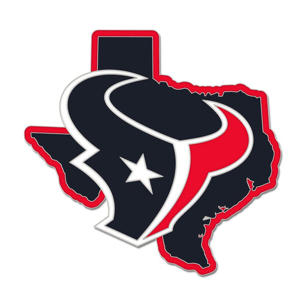 Houston Texans STATE SHAPE Collector Enamel Pin Jewelry Card