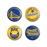Golden State Warriors Button 4 Pack 1 1/4" Rnd