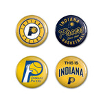 Indiana Pacers Button 4 Pack 1 1/4" Rnd
