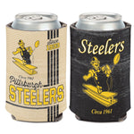 Pittsburgh Steelers / Classic Logo Vintage Can Cooler 12 oz.