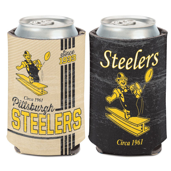 Pittsburgh Steelers / Classic Logo Vintage Can Cooler 12 oz.