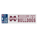 Mississippi State Bulldogs Perfect Cut Decals 3" x 10"