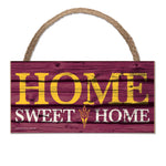Arizona State Sun Devils HOME SWEET HOME Wood Sign w/Rope 5" x 10"