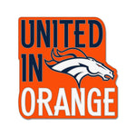 Denver Broncos slogan Collector Enamel Pin Jewelry Card