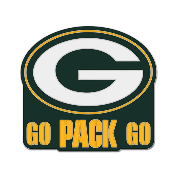 Green Bay Packers slogan Collector Enamel Pin Jewelry Card