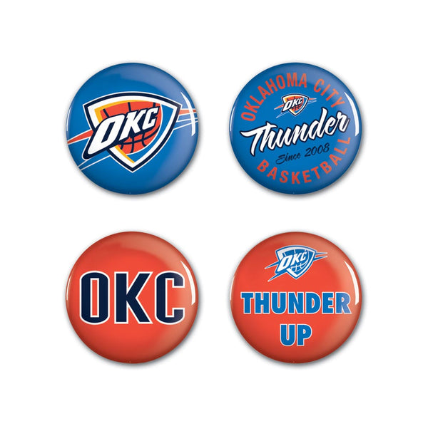 Oklahoma City Thunder Button 4 Pack 1 1/4" Rnd