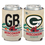 Green Bay Packers STATE PLATE Can Cooler 12 oz.