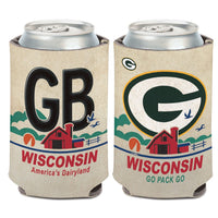 Green Bay Packers STATE PLATE Can Cooler 12 oz.