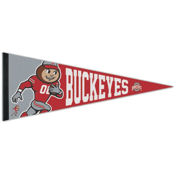 Wholesale-Ohio State Buckeyes RUNNING FOOTBALL BRUTUS Premium Pennant 12" x 30"