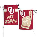 Wholesale-Oklahoma Sooners Garden Flags 2 sided 12.5" x 18"