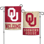 Wholesale-Oklahoma Sooners Garden Flags 2 sided 12.5" x 18"