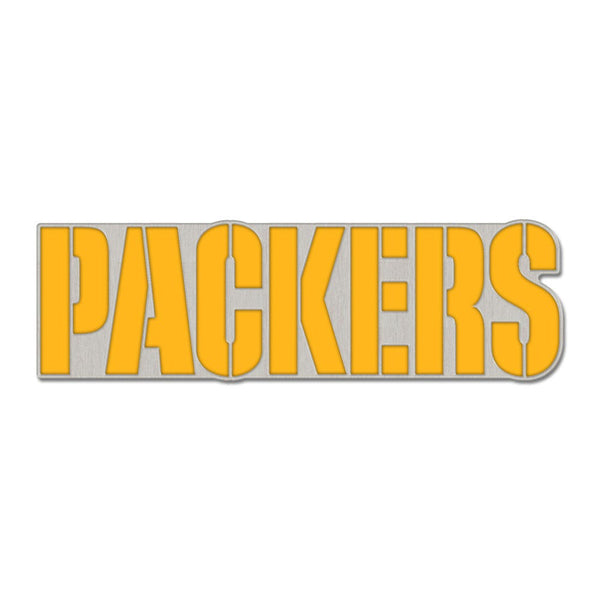 Green Bay Packers wordmark Collector Enamel Pin Jewelry Card