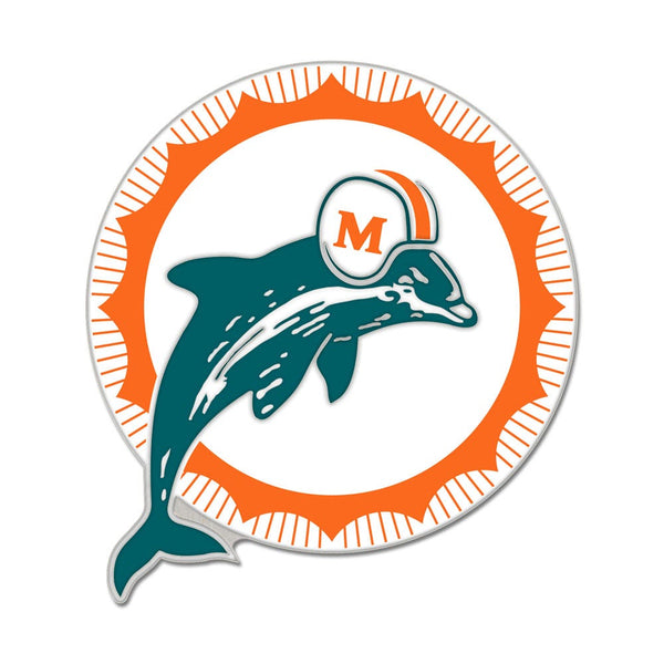 Miami Dolphins retro Collector Enamel Pin Jewelry Card