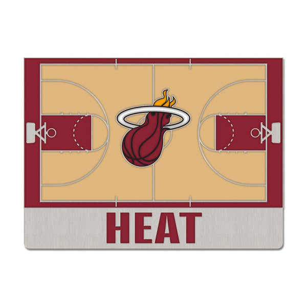 Miami Heat Court Collector Enamel Pin Jewelry Card