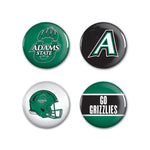 Adams State University Grizzlies Button 4 Pack 1 1/4" Rnd