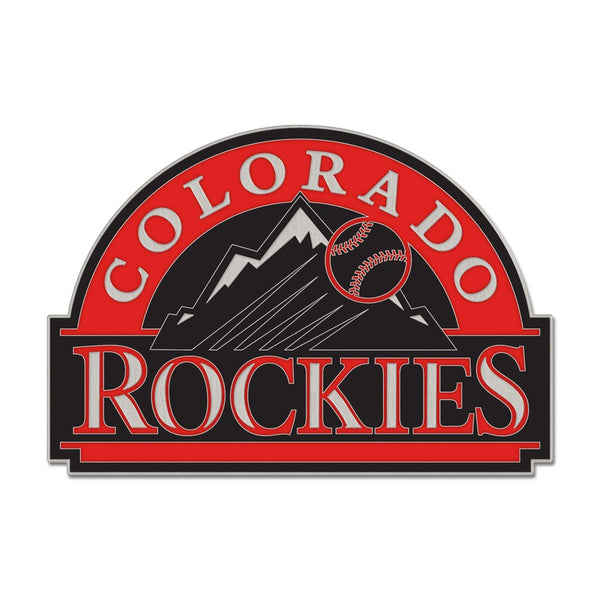 Colorado Rockies Black / Orange Collector Enamel Pin Jewelry Card