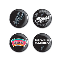 San Antonio Spurs Button 4 Pack 1 1/4" Rnd