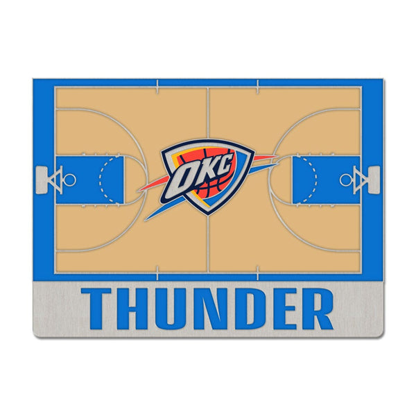 Oklahoma City Thunder court Collector Enamel Pin Jewelry Card