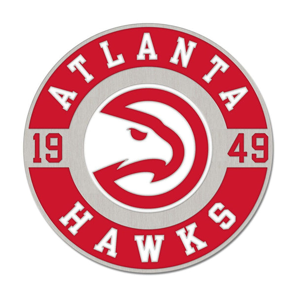 Atlanta Hawks round est Collector Enamel Pin Jewelry Card