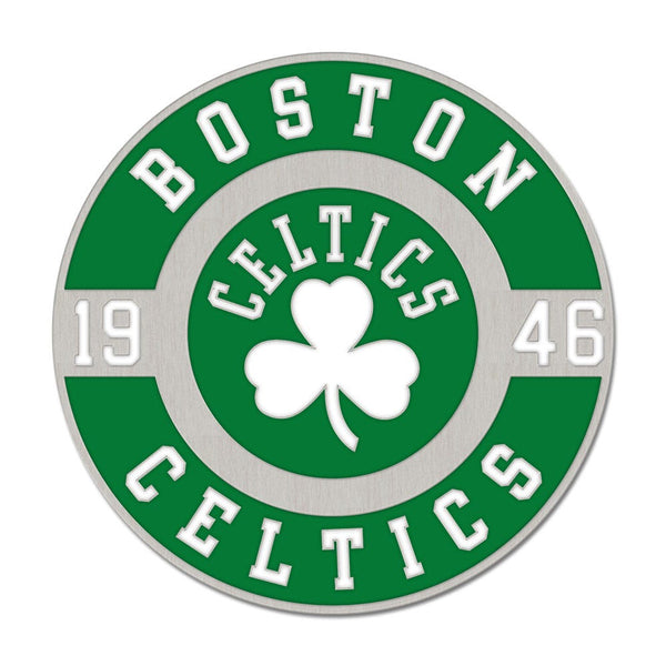 Boston Celtics round est Collector Enamel Pin Jewelry Card